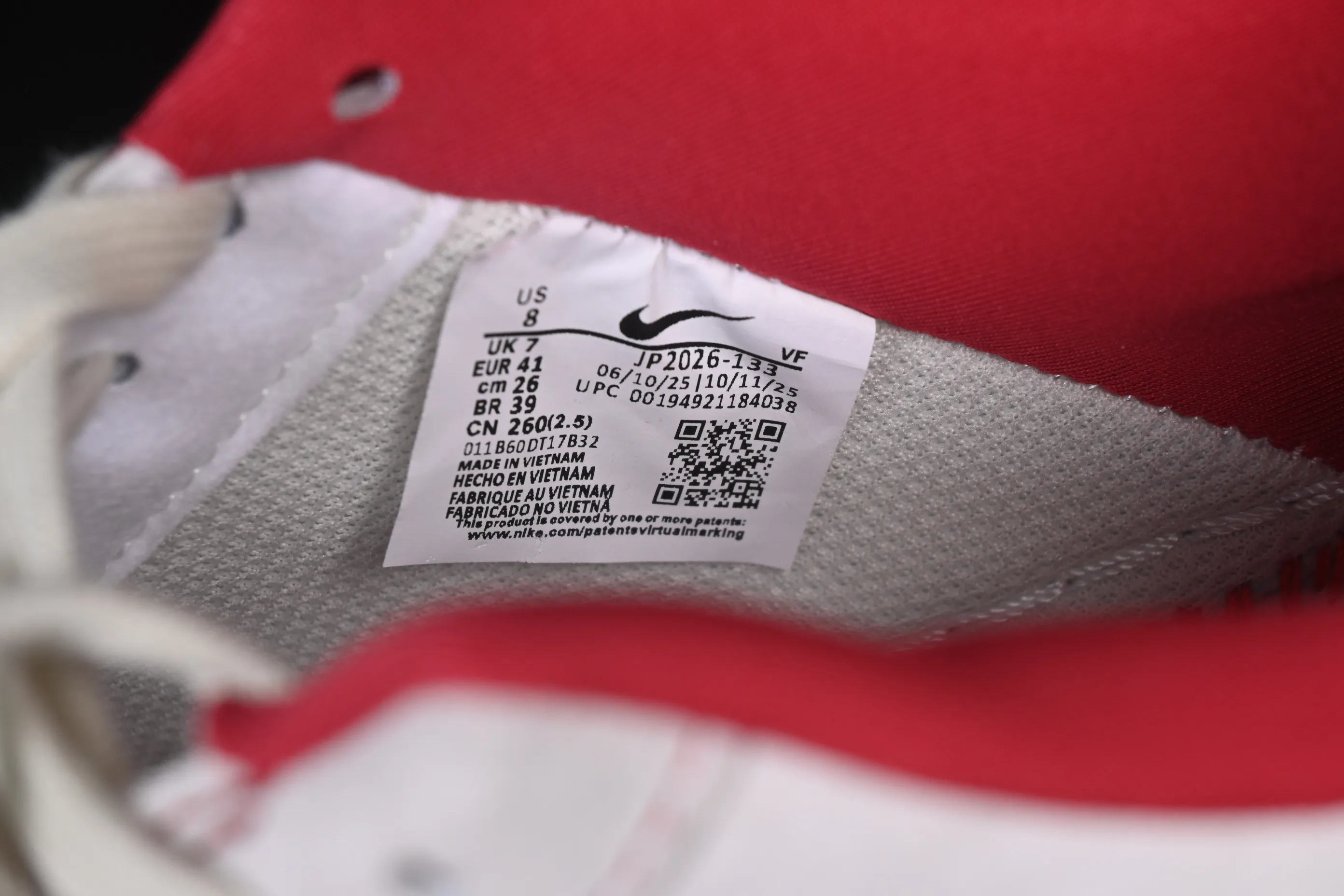 All categories Nk Air Force 1 Air Force series Nk Air Force 1 Low Air Force low-top Nike Air Force 1'07 Low Year of the Horse limited edition red and white contrast Air Force 1 low-top casual sneakers JP2026-133